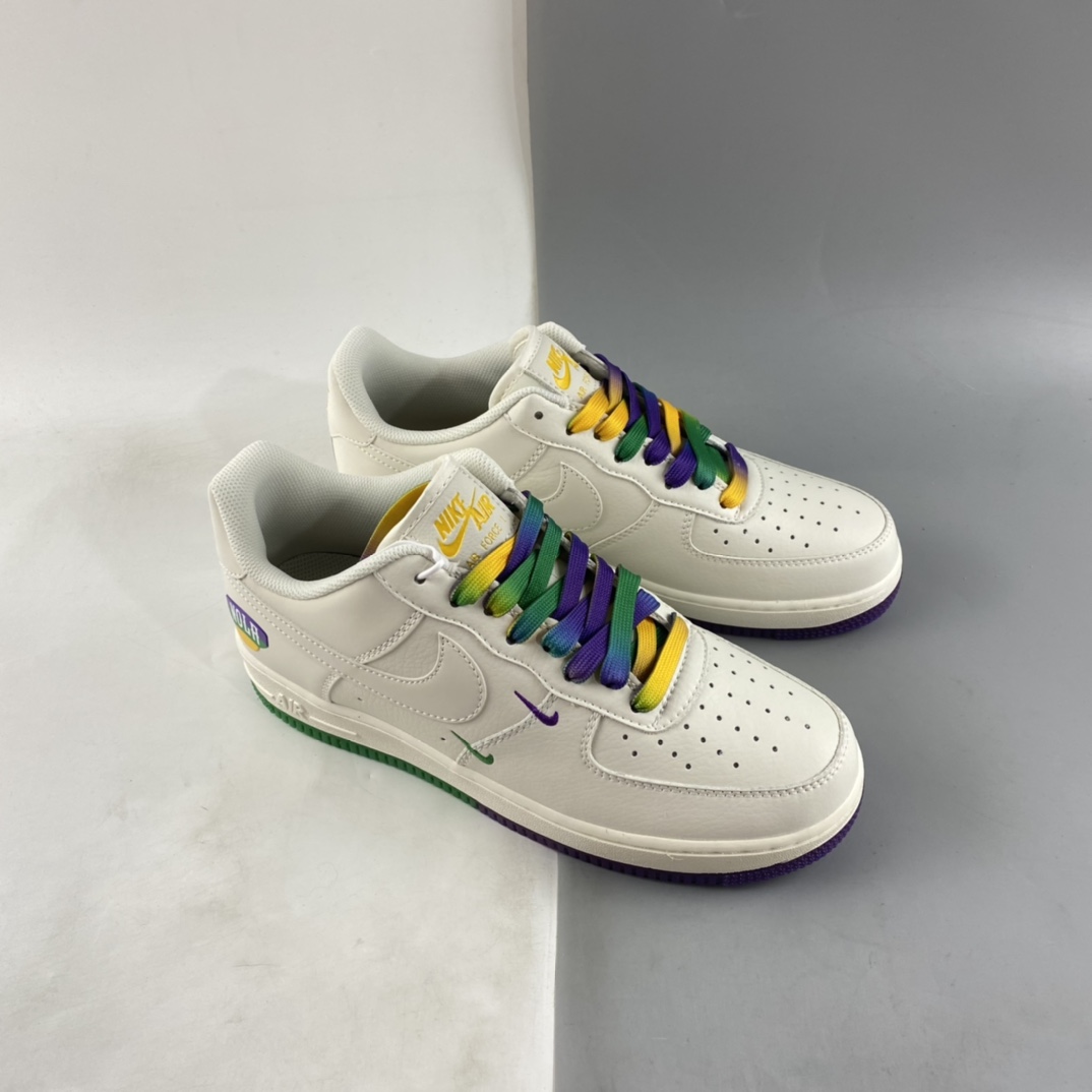 P260 Nike Air Force 1'07 Low 米绿紫 新奥尔良鹈鹕队城市限定 板鞋 TF8896-303