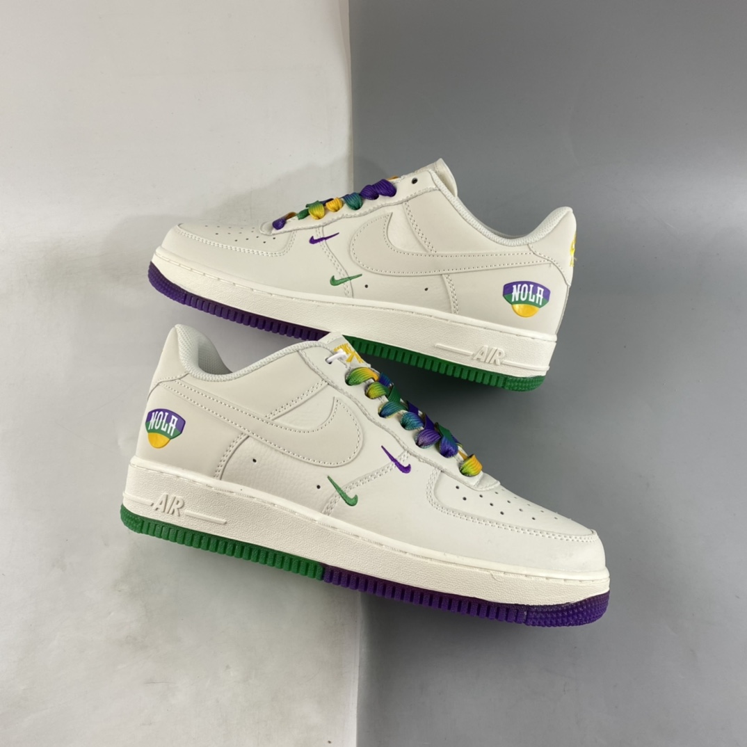 P260 Nike Air Force 1’07 Low 米绿紫 新奥尔良鹈鹕队城市限定 板鞋 TF8896-303