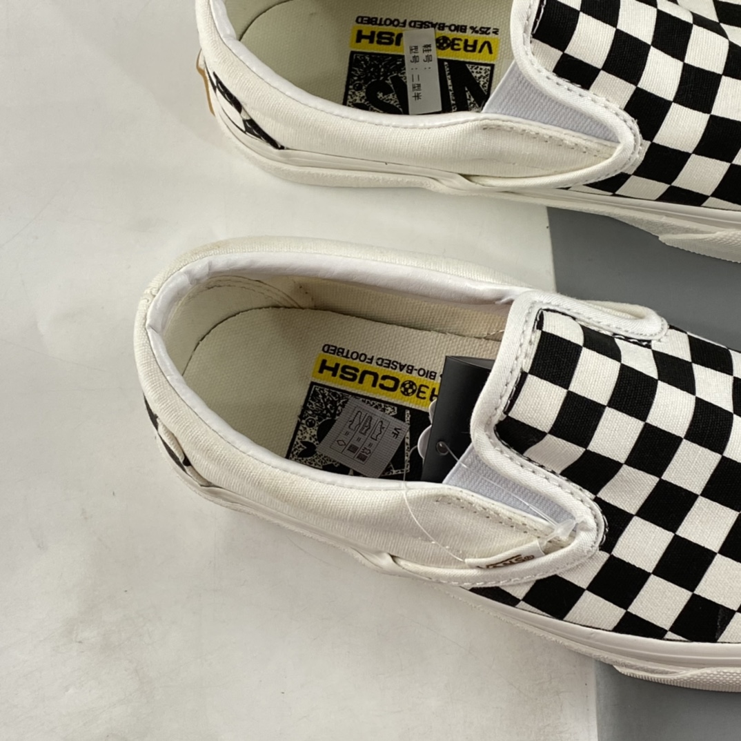 Vans Slip-on VR3 Vans official black and white checkerboard comfortable slip-on men's shoes women's canvas shoes VN0007NC1KP