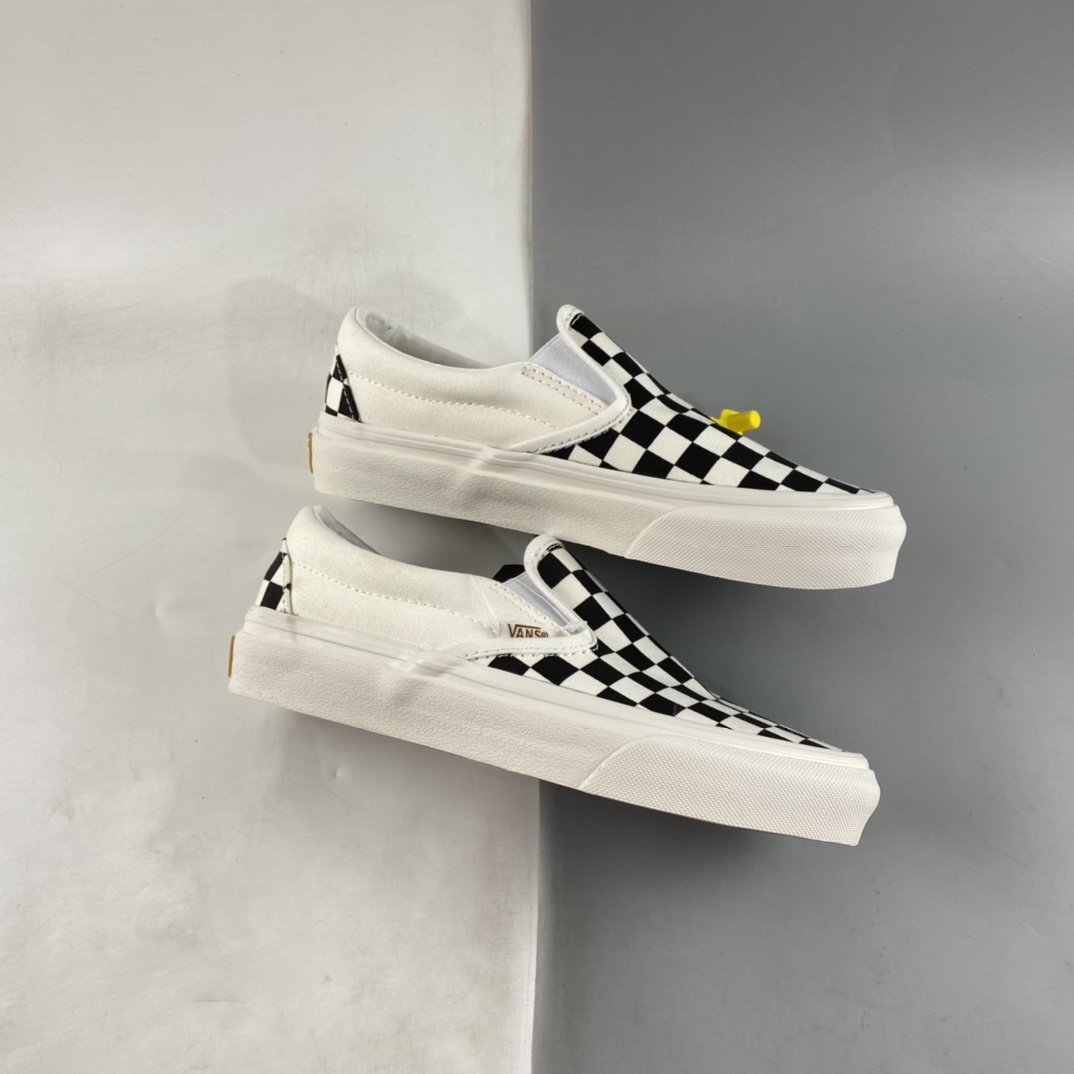 Vans Slip-on VR3 Vans official black and white checkerboard comfortable slip-on men's shoes women's canvas shoes VN0007NC1KP