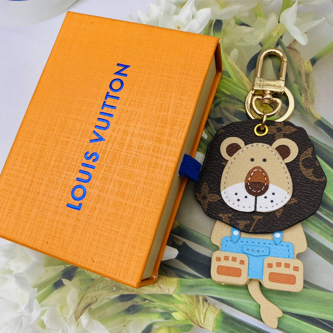 Lion keychain on keys
