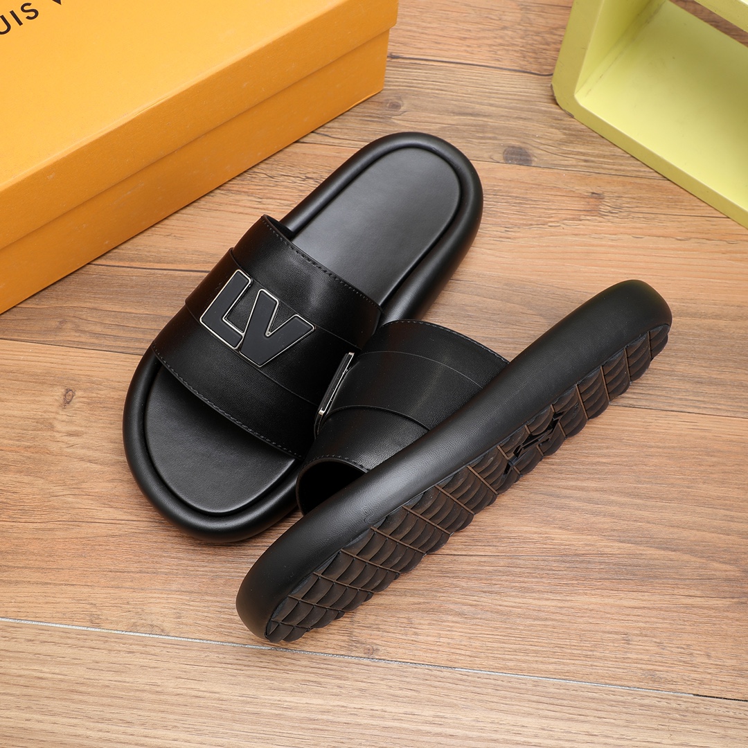 Louis Vuitton Men's Leather Sandals - Fashionable Casual Style, Sizes 38-46 7 i1677255306 7004 5