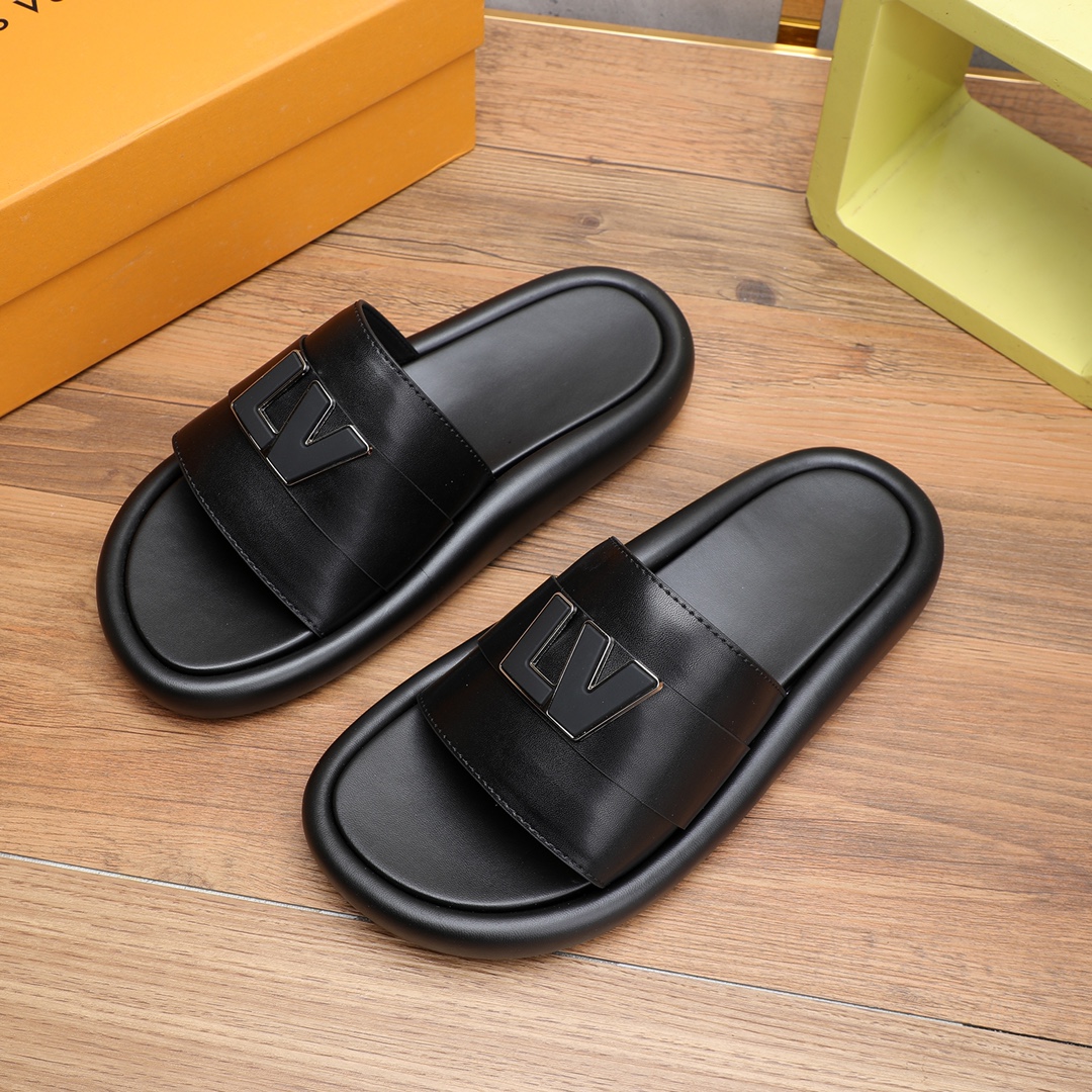 Louis Vuitton Men's Leather Sandals - Fashionable Casual Style, Sizes 38-46 3 i1677255306 8922 1