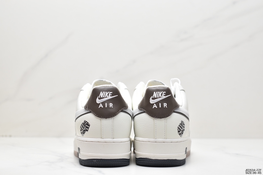 Nike Air Force 1 07 Mid ”Dice” Air Force 1 sneakers ”off-white coffee brown dice double hook” CW1574-901