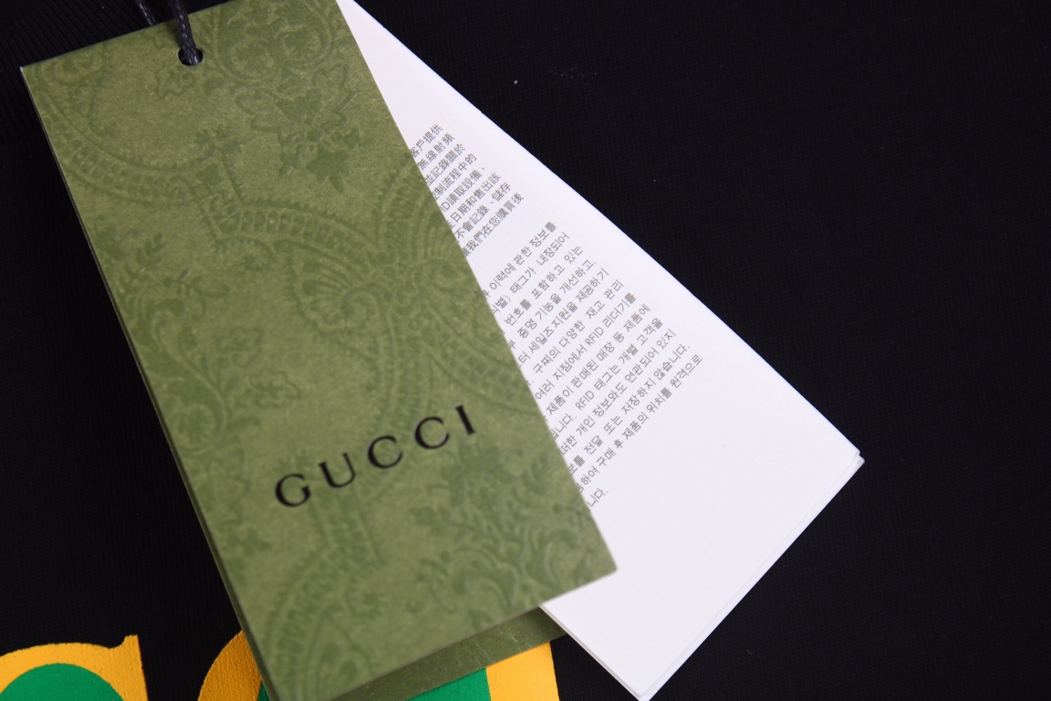 Gucci 古驰 22fw 红绿方块logo印花短袖 OS落肩版型