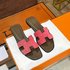 Hermes Shoes Slippers Pink Sewing Epsom Summer Collection