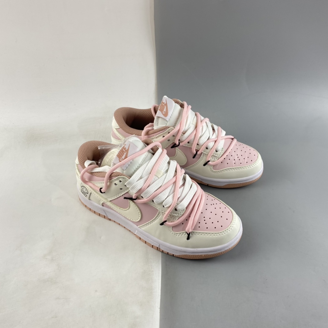 Nike SB Dunk Low 米白紫 笑脸标签 解构抽绳鞋带 DD1503-118