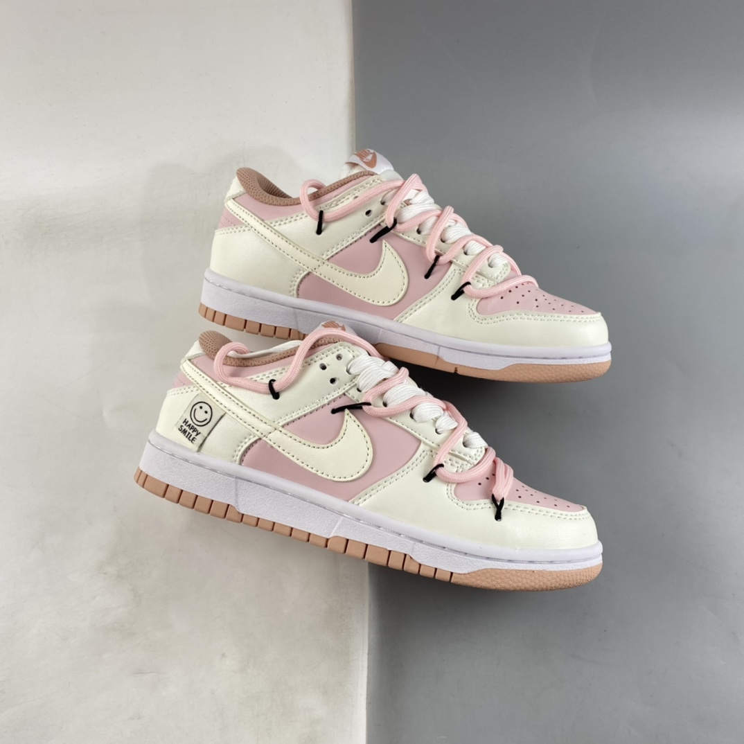 Nike SB Dunk Low 米白紫 笑脸标签 解构抽绳鞋带 DD1503-118