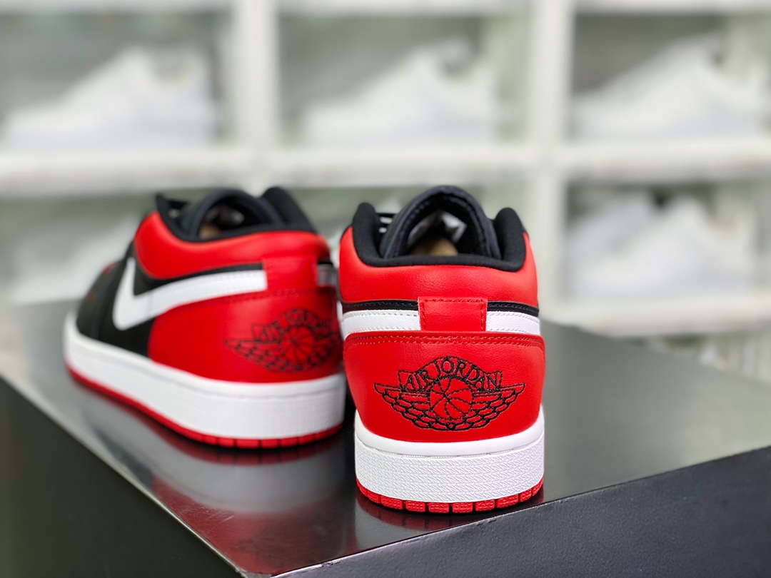 Air Jordan 1 Low ”Black Toe” AJ1 Jordan generation low-top basketball shoes ”Low-top black red toe” 553558-066
