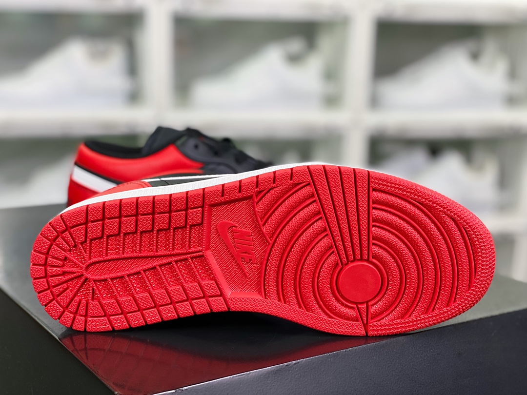 Air Jordan 1 Low ”Black Toe” AJ1 Jordan generation low-top basketball shoes ”Low-top black red toe” 553558-066