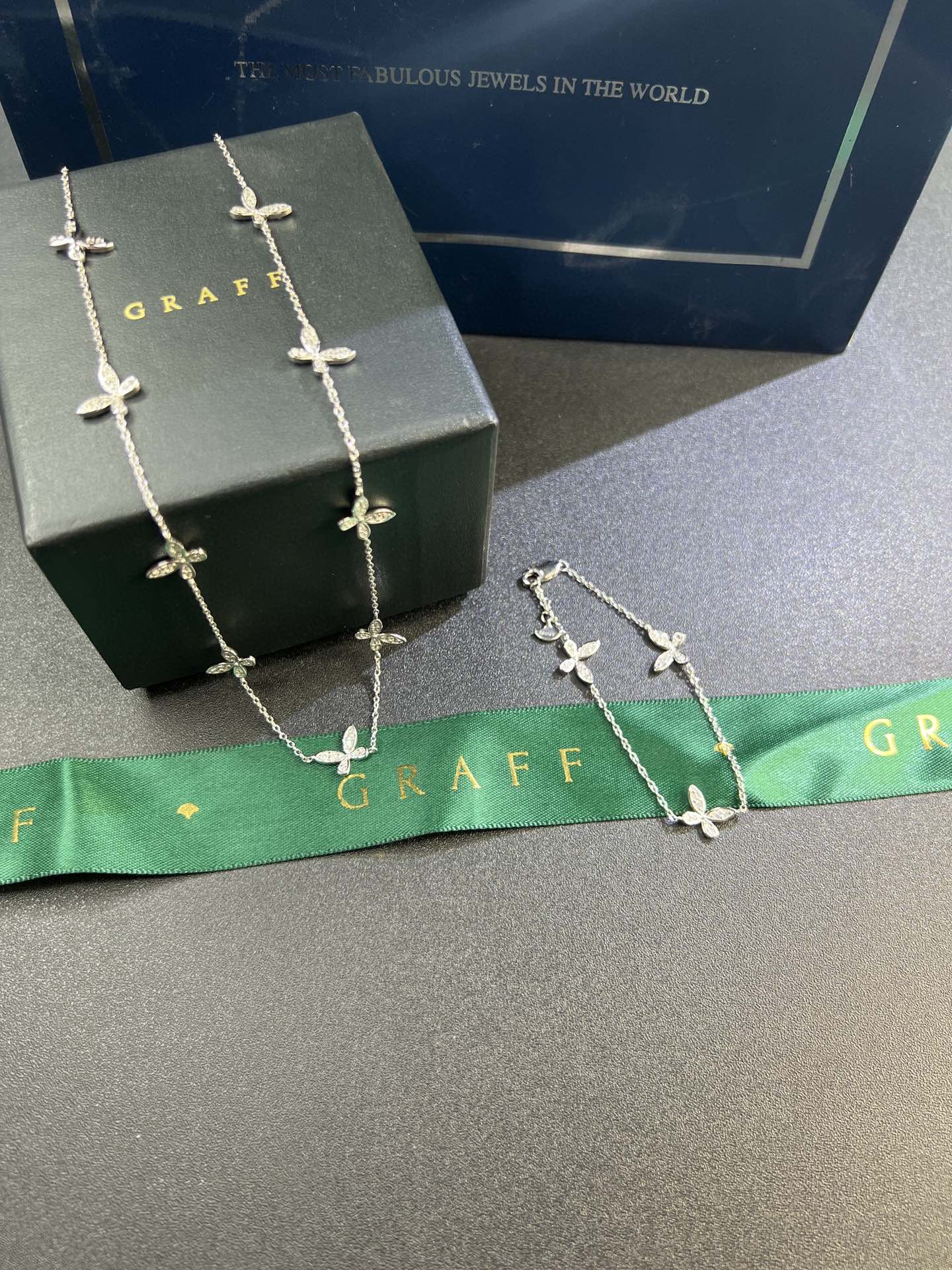 NO:103768,Necklace P98 bracelet sterling silver Graf butterfly Ten Flowers necklace Three Flowers bracelet set, Graf, necklace, bracelet, pure silver19860909项链p98手链纯银格拉芙蝴蝶十花项链三花手链套装,格拉芙,necklace,bracelet,pure silver,Jewelry