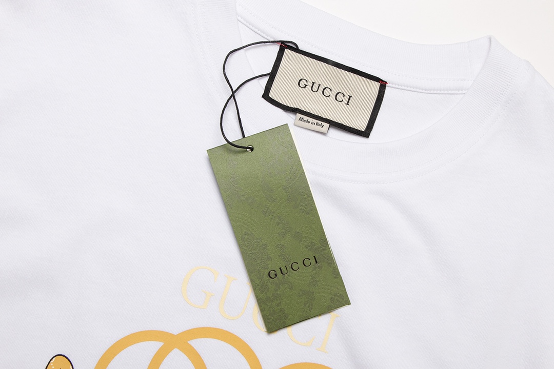 古驰/Gucci 春夏新款 卡通金色米奇印花圆领短袖