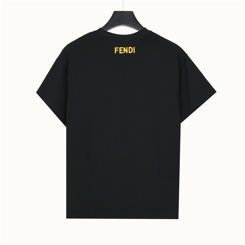 Fendi /芬迪 裂纹胶皮眼睛短袖