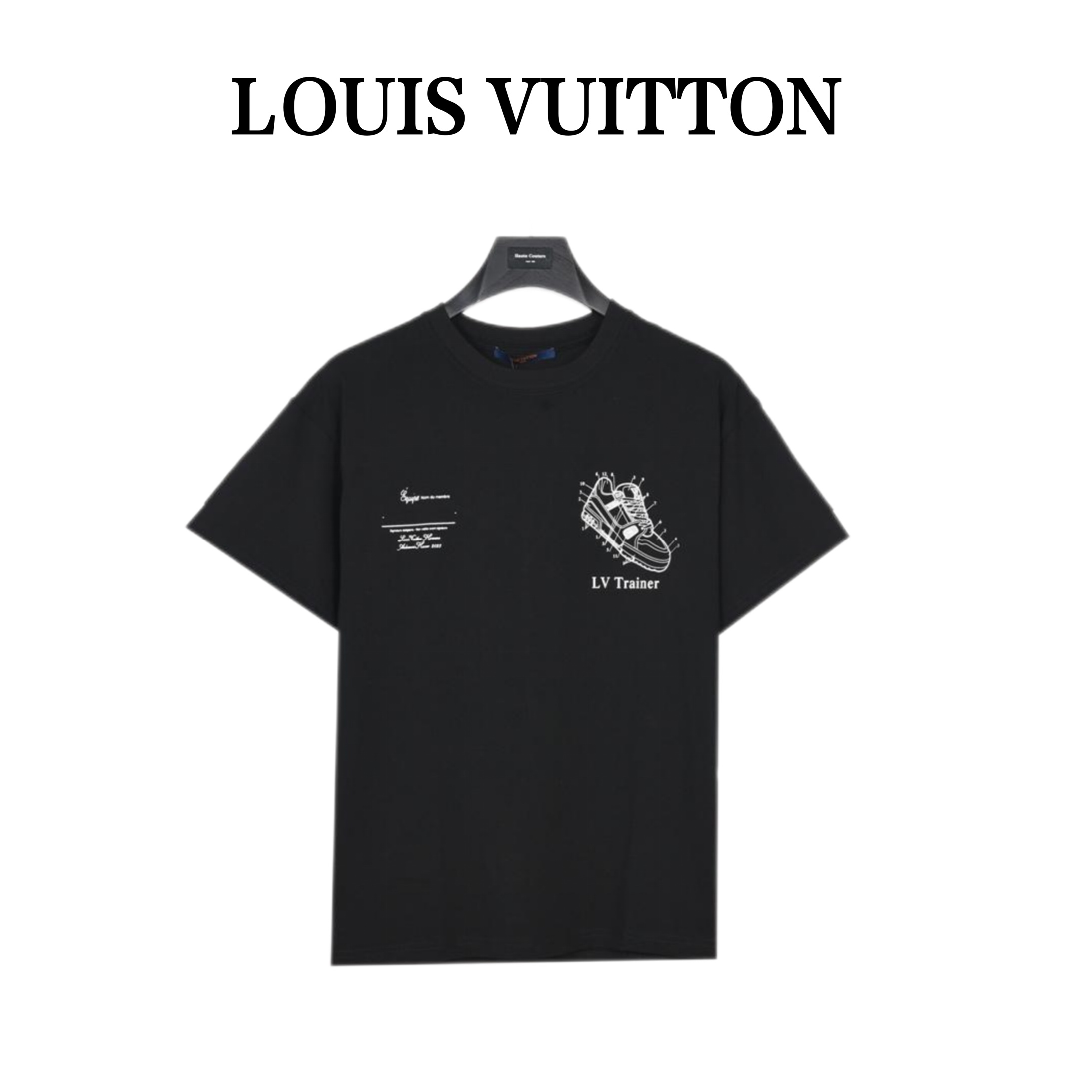 LOUIS VUITTON 路易威登 秀场限定工作服23ss新款前后Trainer鞋子印花图案经典圆领短袖