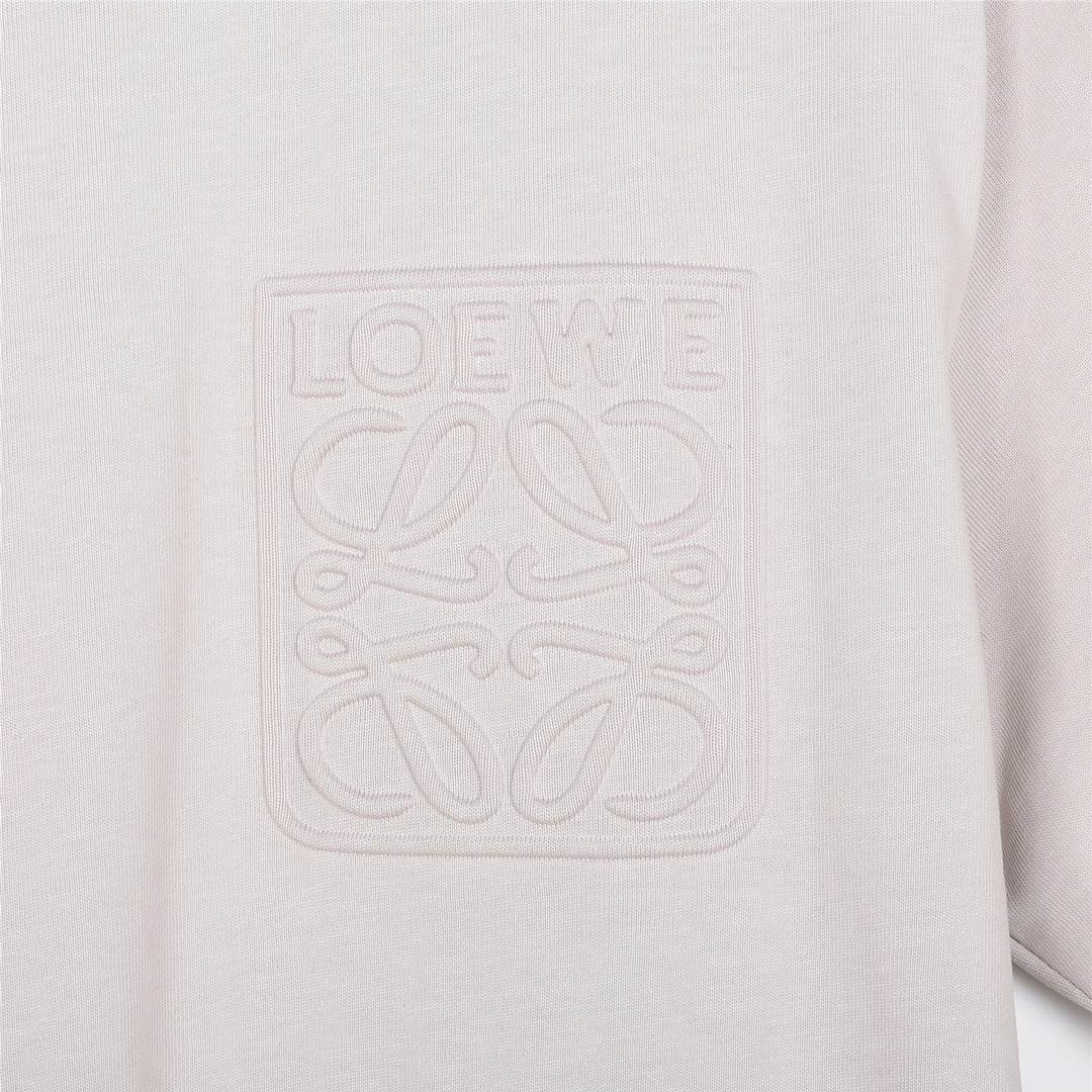 Loewe/罗意威23Fw立体浮雕logo 短袖T恤2023早春新款T恤