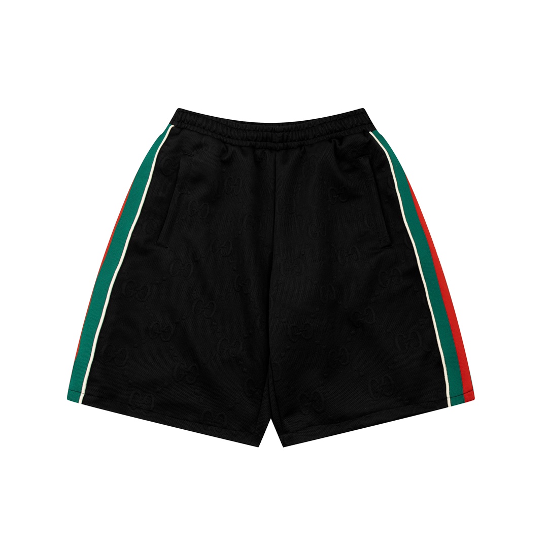 Gucci 21 preotoño nueva temporada pantalones cortos con set de cinta tejida con patrón oscuro, tejido de punto personal…