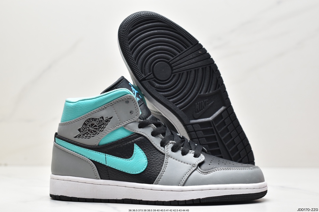 120 耐克Nike Air Jordan 1 Mid”Green Yellow”AJ1乔丹一代中帮经篮球鞋 554724-113