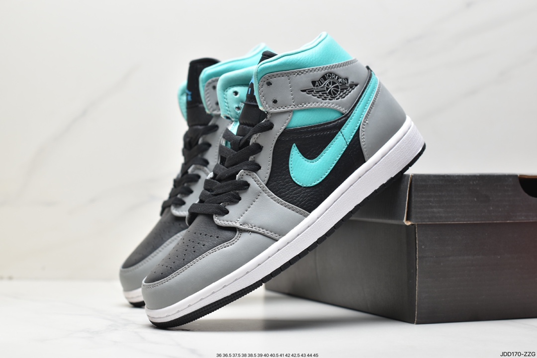 120 耐克Nike Air Jordan 1 Mid”Green Yellow”AJ1乔丹一代中帮经篮球鞋 554724-113