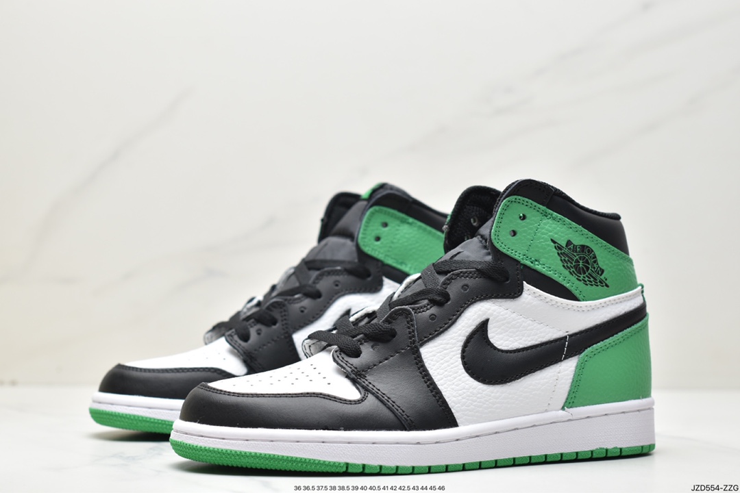140 乔1 黑绿脚趾 Air Jordan 1 High OG ”Lucky Green” AJ1 乔1高帮篮球鞋DZ5485-031