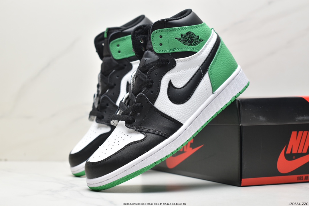 140 乔1 黑绿脚趾 Air Jordan 1 High OG ”Lucky Green” AJ1 乔1高帮篮球鞋DZ5485-031