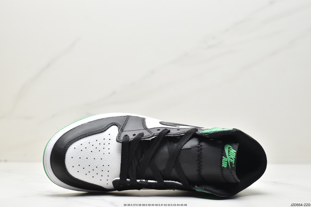140 乔1 黑绿脚趾 Air Jordan 1 High OG ”Lucky Green” AJ1 乔1高帮篮球鞋DZ5485-031