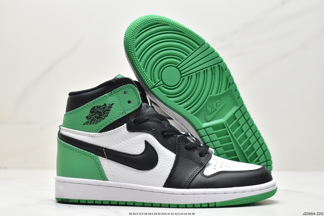 140 乔1 黑绿脚趾 Air Jordan 1 High OG ”Lucky Green” AJ1 乔1高帮篮球鞋DZ5485-031