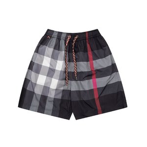 Burberry Clothing Panties Shorts Grey Khaki Openwork Men Polyester Summer Collection Beach