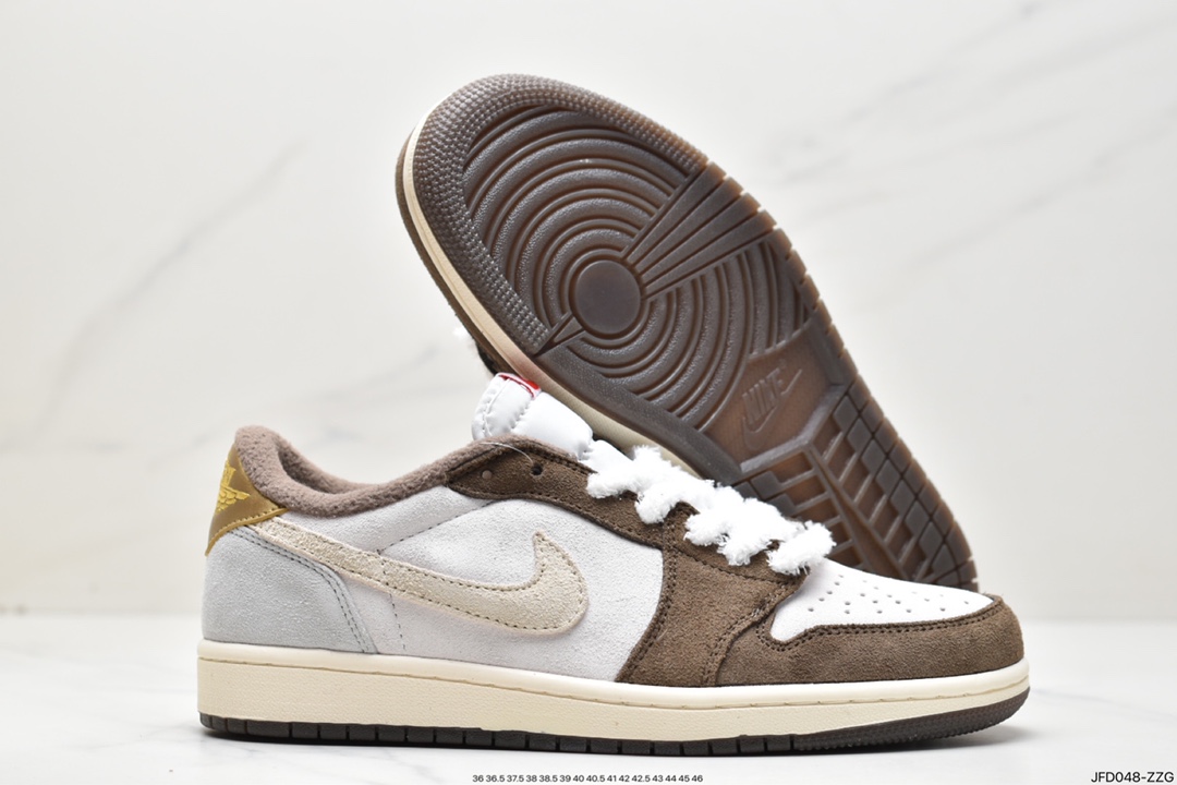 170 Nike Air Jordan 1 Low OG”Year of the Rabbit”AJ1乔丹一代篮球鞋“棕灰金兔年限定” DV1312-200