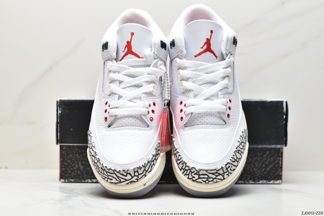240 Air Jordan 3 ”White Cement Reimagined” AJ3 乔3全新白水泥篮球鞋 DN3707-100