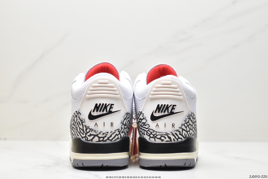 240 Air Jordan 3 ”White Cement Reimagined” AJ3 乔3全新白水泥篮球鞋 DN3707-100