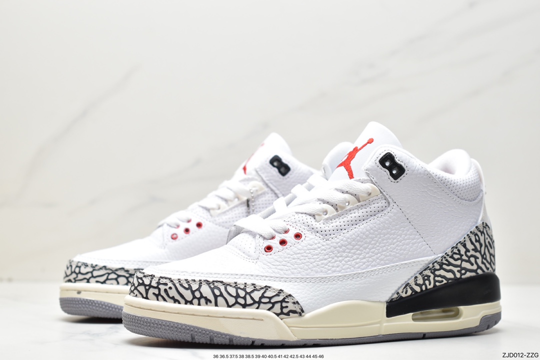 240 Air Jordan 3 ”White Cement Reimagined” AJ3 乔3全新白水泥篮球鞋 DN3707-100