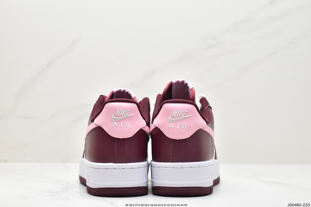 180 Nike Wmns Air Force 1'07 Low”Valentine’s Day”空军一号低帮板鞋“米白粉酒红樱桃情人节”FD9925-161