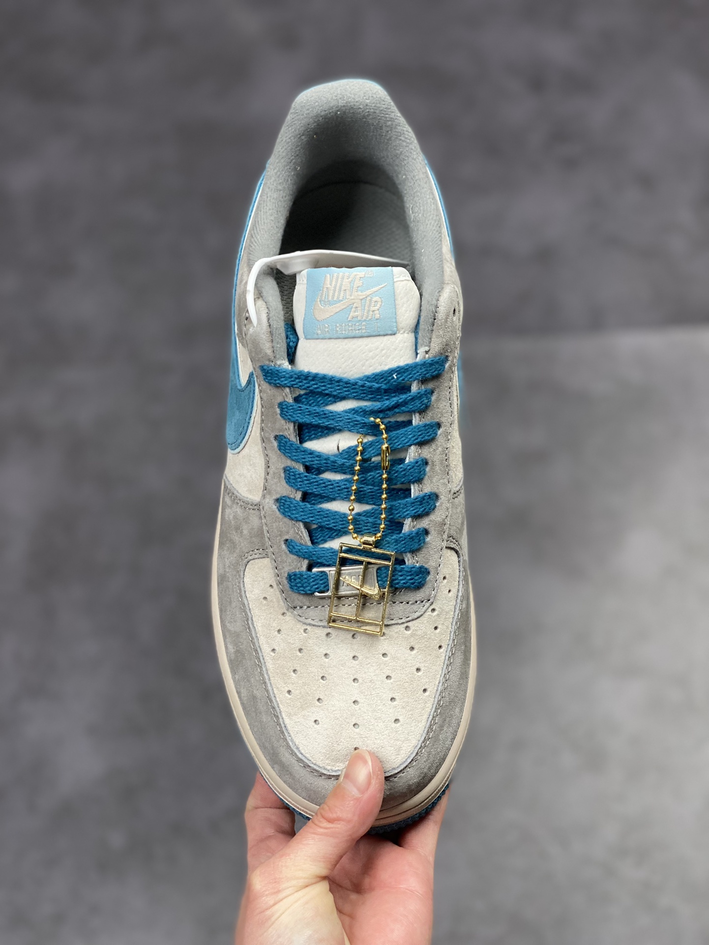 250 Nike Air Force 1 Low 07 灰蓝麂皮ZB2121-666