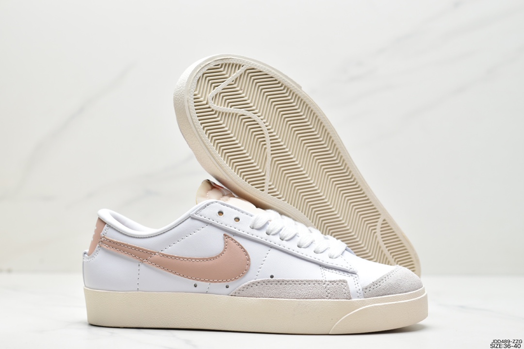 120 耐克Blazer Low '1977 Vintage”White/Light Blue/Grey”经典开拓者低帮板鞋DC4769-105