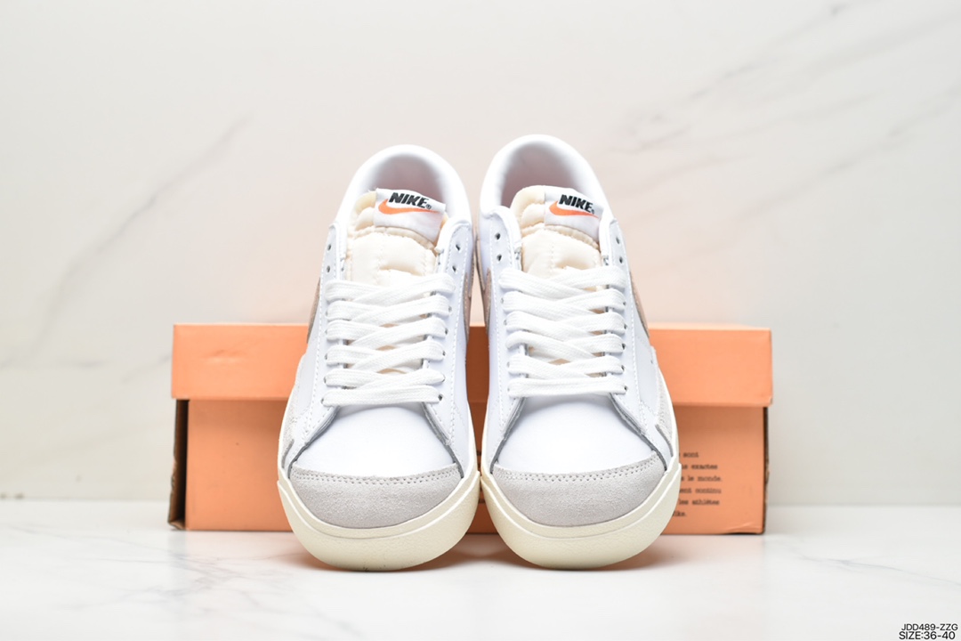 120 耐克Blazer Low '1977 Vintage”White/Light Blue/Grey”经典开拓者低帮板鞋DC4769-105
