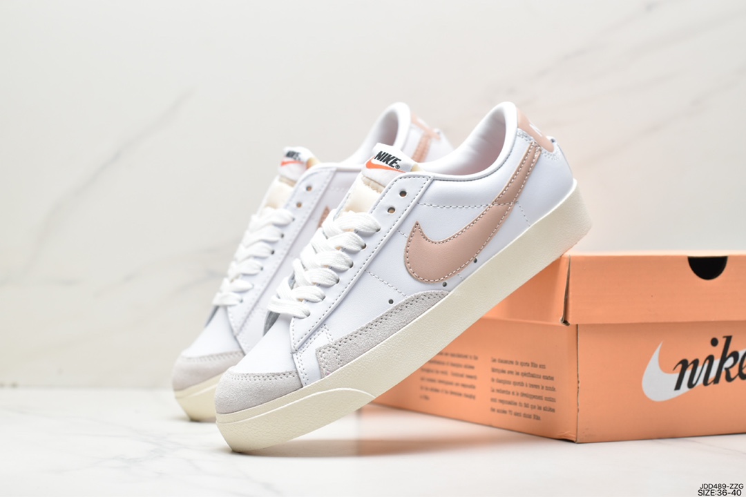 120 耐克Blazer Low '1977 Vintage”White/Light Blue/Grey”经典开拓者低帮板鞋DC4769-105