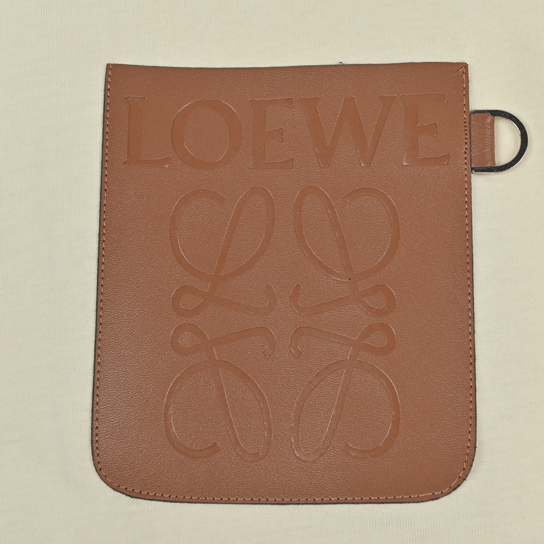 罗意威LoeWe2022新款发泡刺绣印花假口袋短袖T