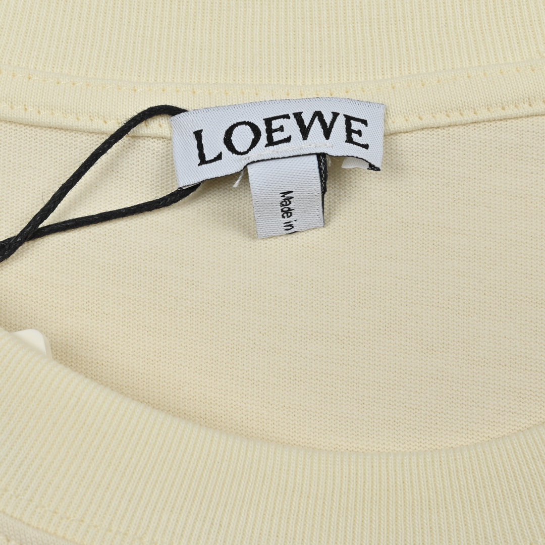 罗意威LoeWe2022新款发泡刺绣印花假口袋短袖T