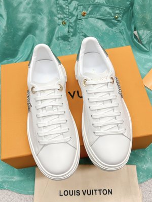 Louis Vuitton Skateboard Shoes White Calfskin Cowhide Sheepskin Silk TPU