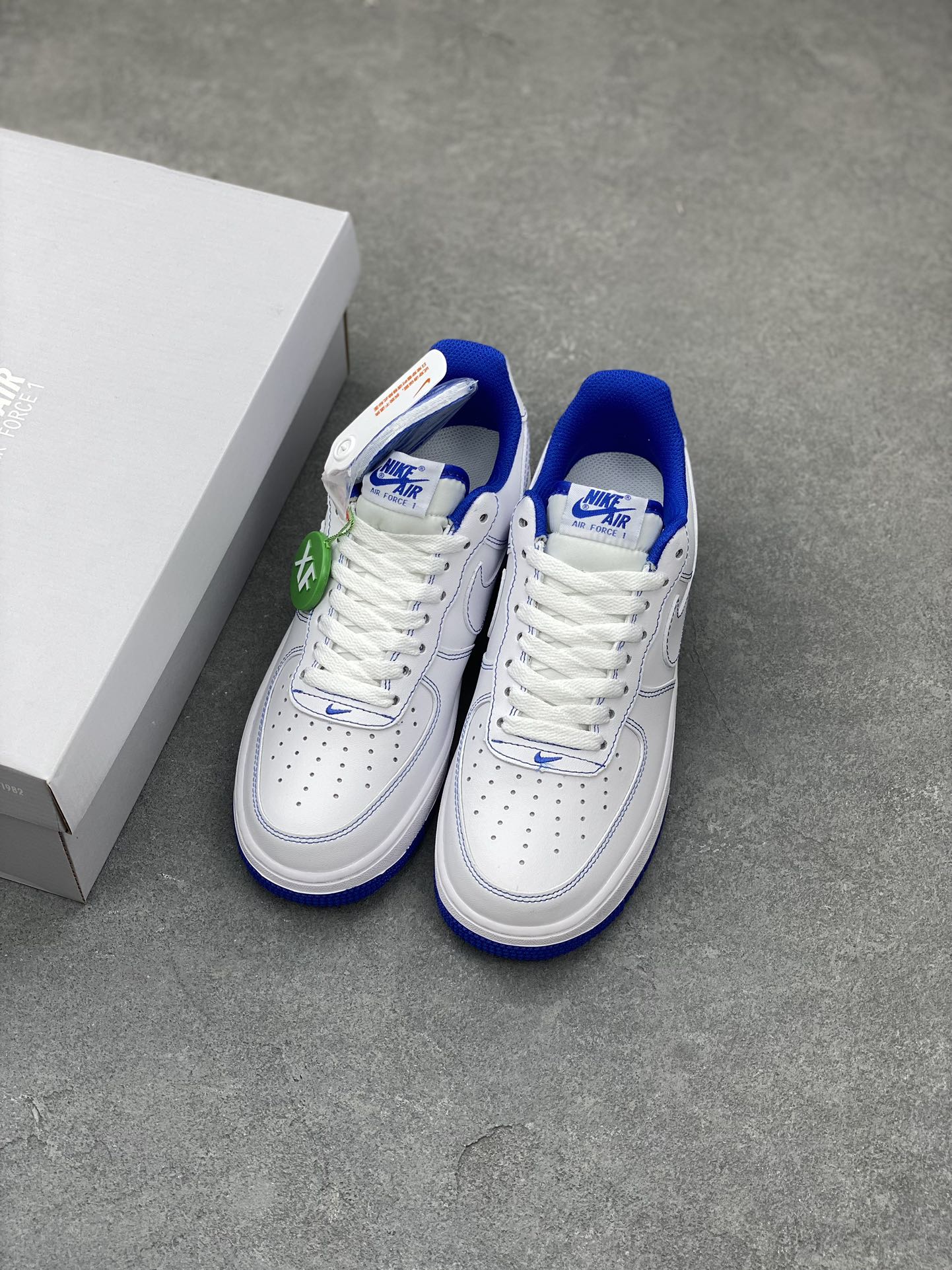 Nike Air Force 1 '07 White/Blue Stitching Sneakers - Classic Style & Comfort 9 i1677354291 2511 7