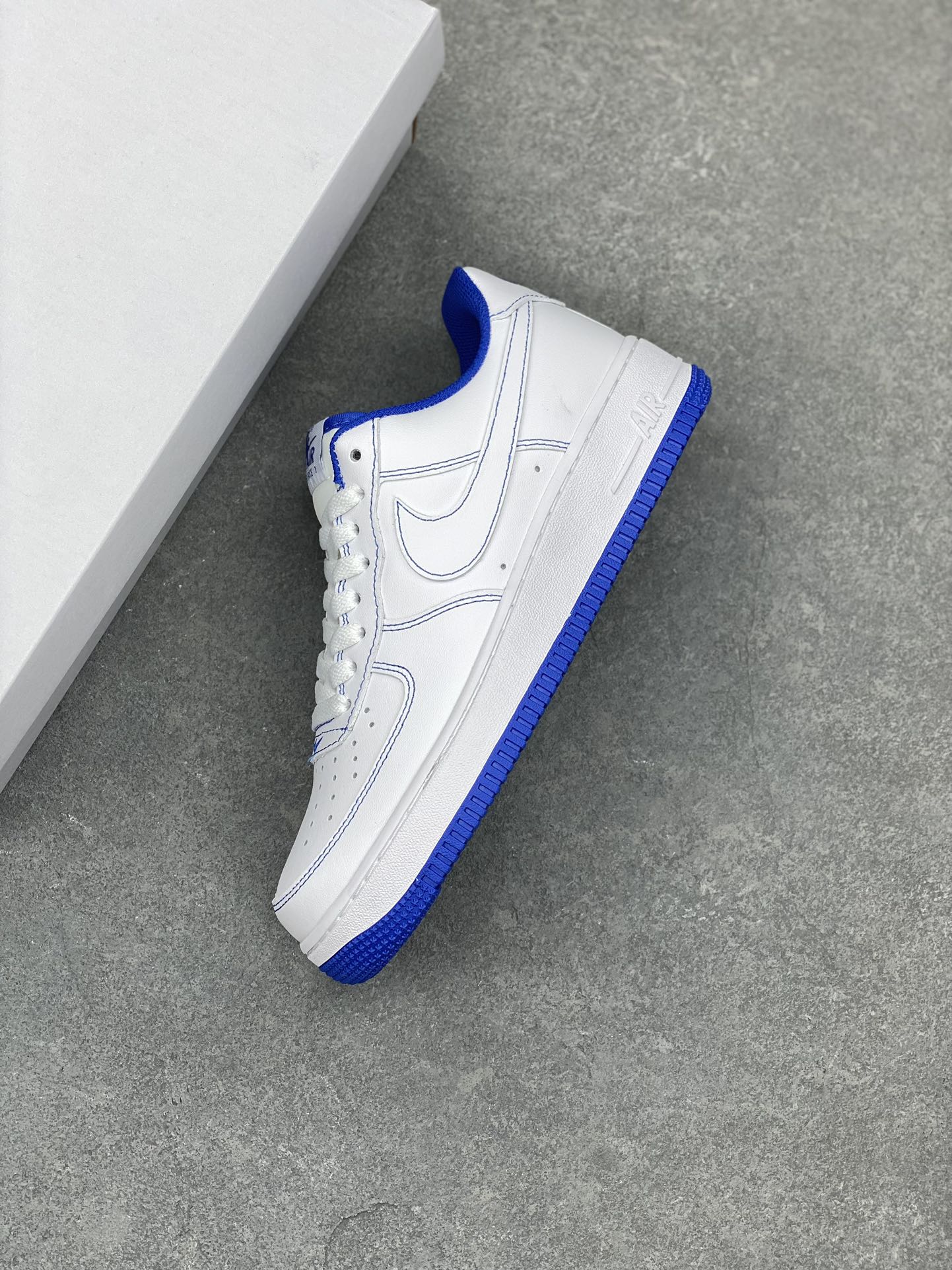 Nike Air Force 1 '07 White/Blue Stitching Sneakers - Classic Style & Comfort 8 i1677354291 2999 6