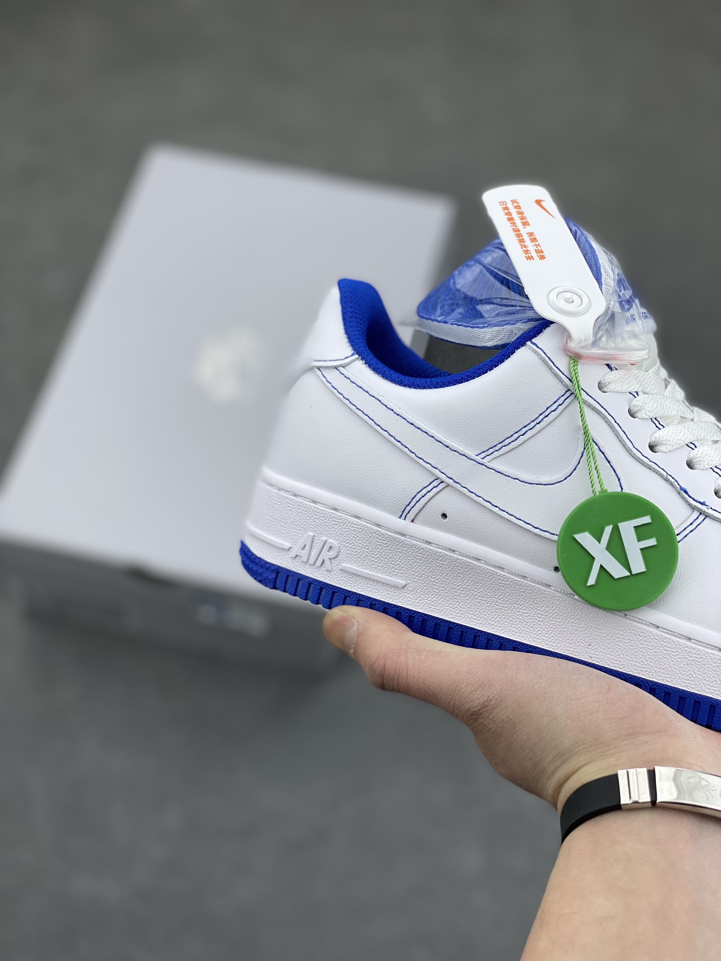 Nike Air Force 1 '07 White/Blue Stitching Sneakers - Classic Style & Comfort 6 i1677354291 9336 4