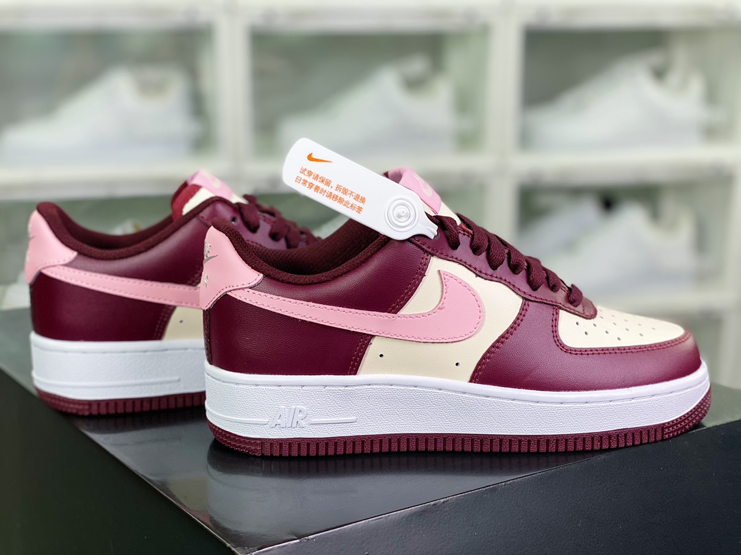 200 Wmns Air Force 1'07 Low”Valentine’s Day”空军一号低帮板鞋“白粉酒红情人节”FD9925-161