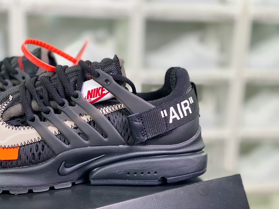 340 Off-White x 【Nike】 Air Presto”Opposites Black ”2.0一代慢跑鞋“OW黑白橘”AA3830-002