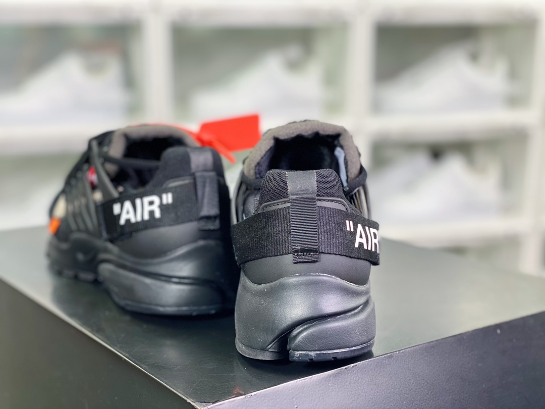 340 Off-White x 【Nike】 Air Presto”Opposites Black ”2.0一代慢跑鞋“OW黑白橘”AA3830-002
