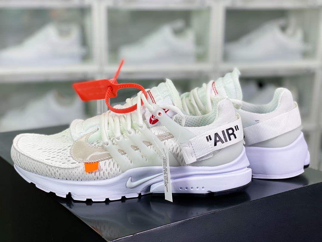 340 Off-White x Air Presto”White”2.0一代耐克“OW白黑橘”AA3830-100