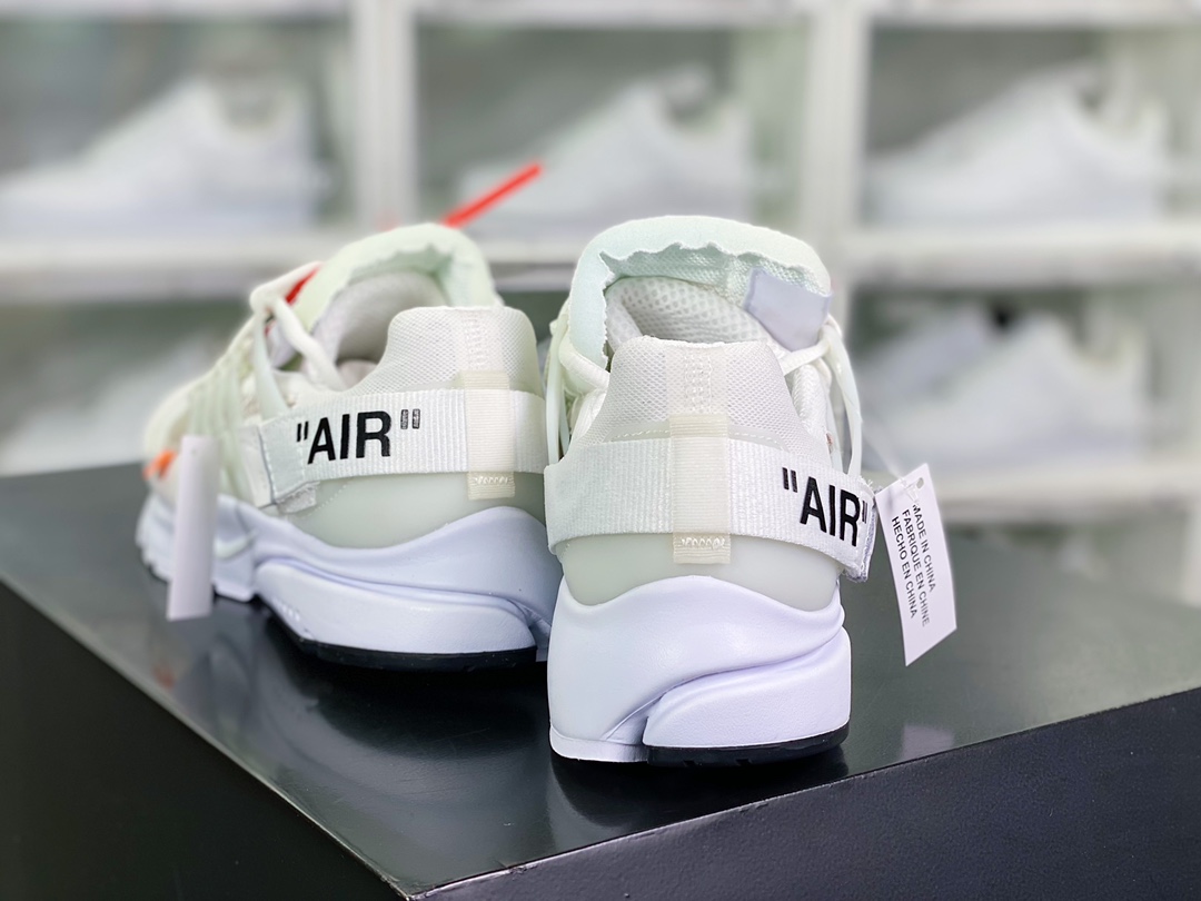 340 Off-White x Air Presto”White”2.0一代耐克“OW白黑橘”AA3830-100