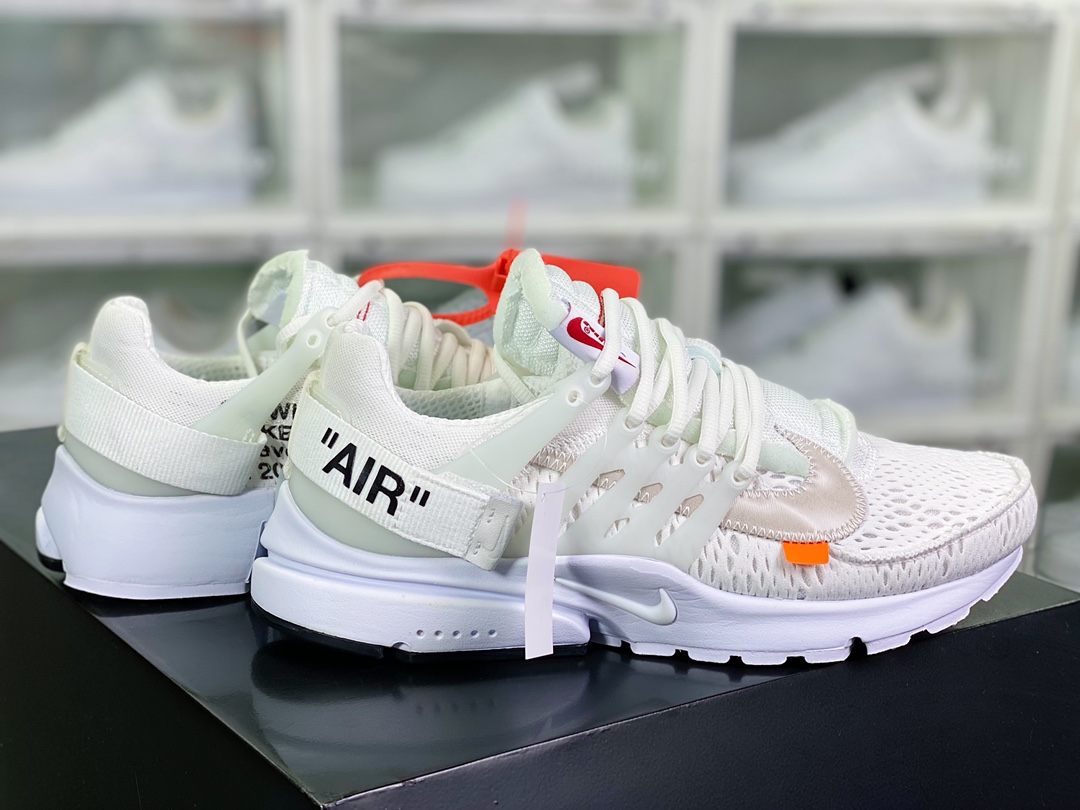 340 Off-White x Air Presto”White”2.0一代耐克“OW白黑橘”AA3830-100