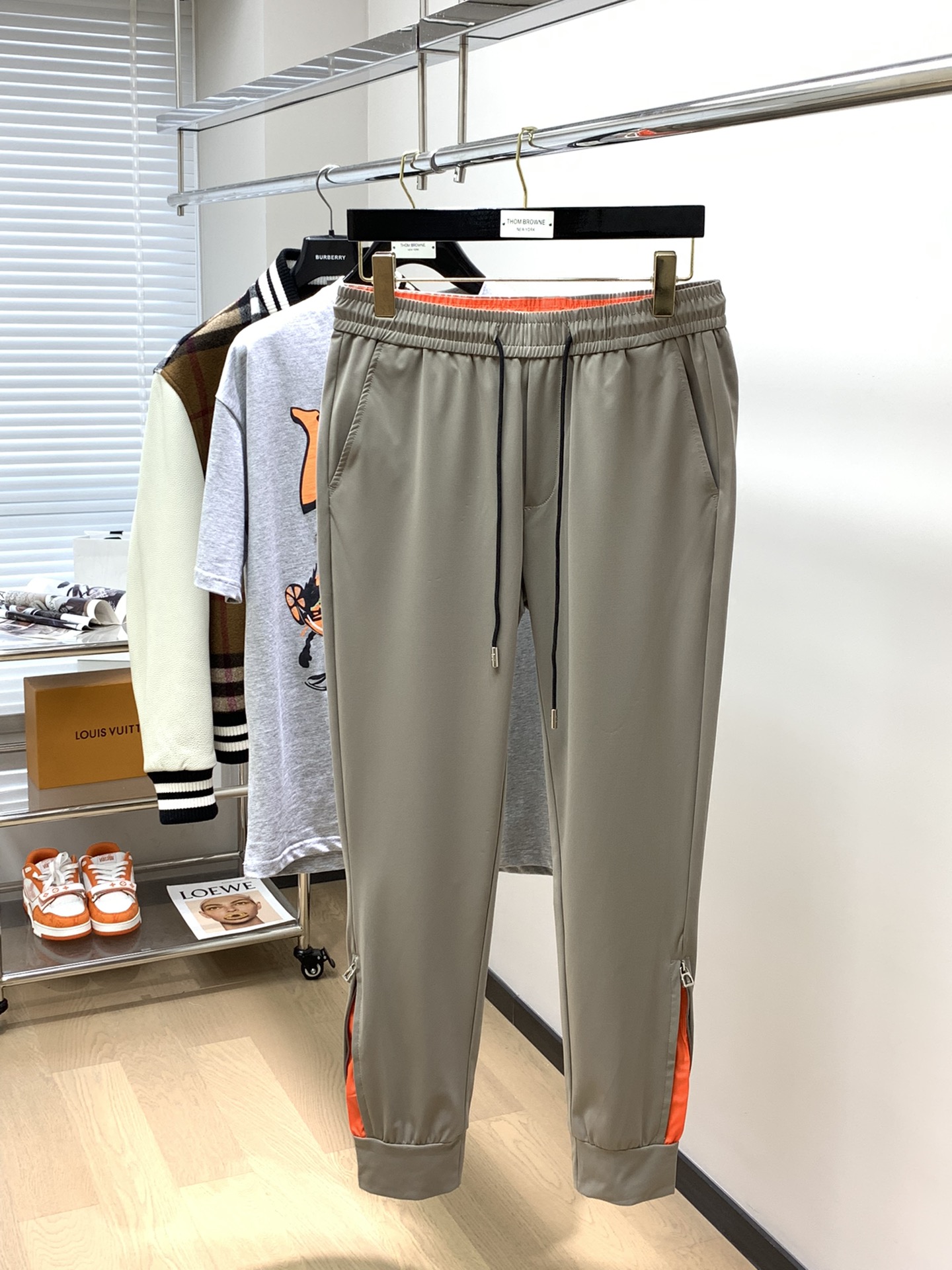 Hermes Clothing Pants & Trousers Embroidery Spring Collection Fashion Casual