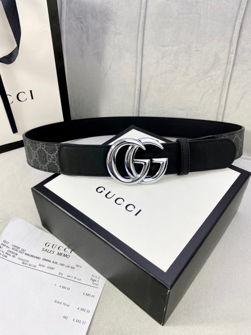 Gucci GG Supreme Belt, 4.0cm Width, Iconic Design, Black Leather 1 Gucci GG Supreme Belt, 4.0cm Width, Iconic Design, Black Leather